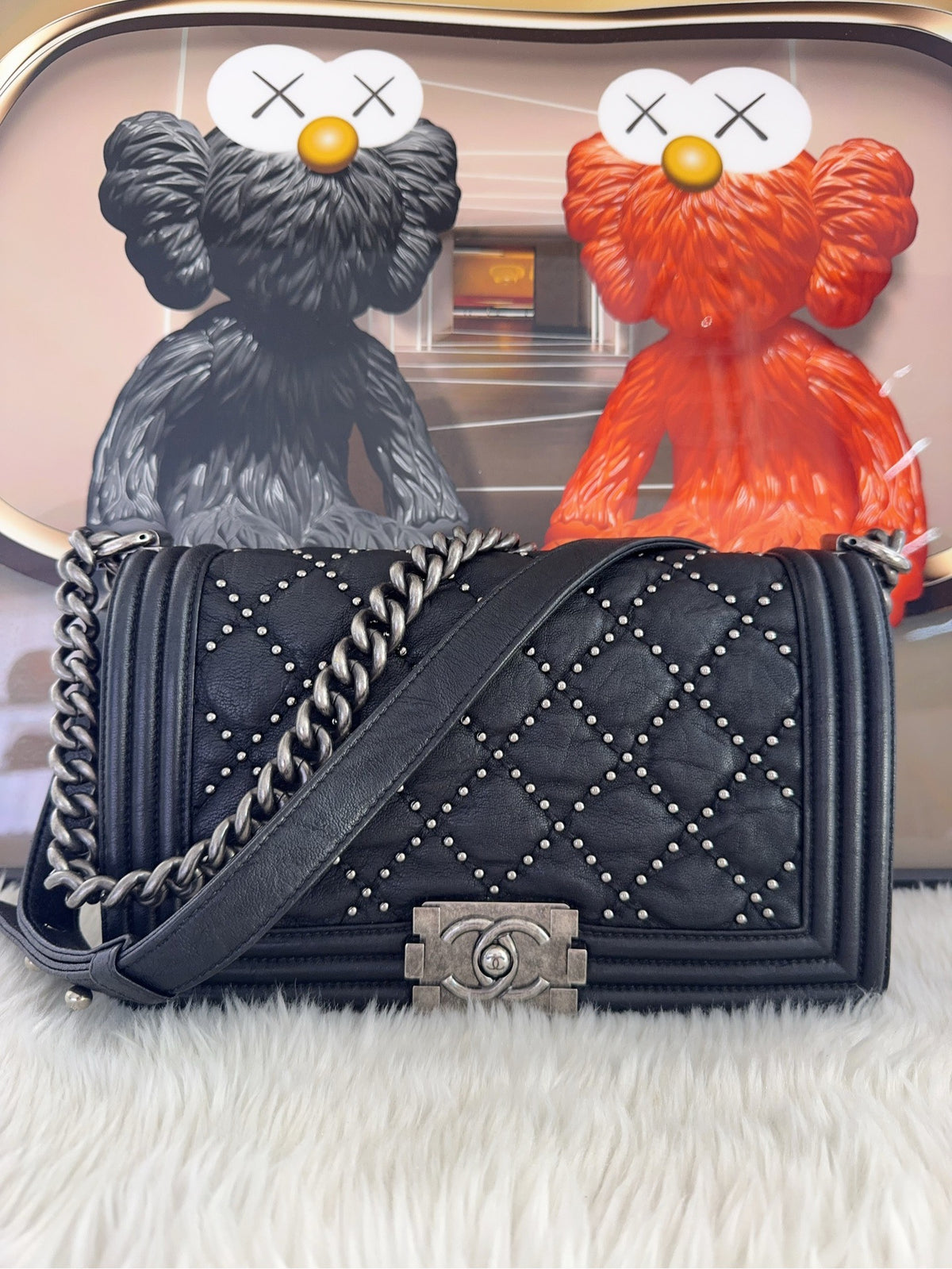 Chanel - Le Boy Medium - Leather - Black - (medium)