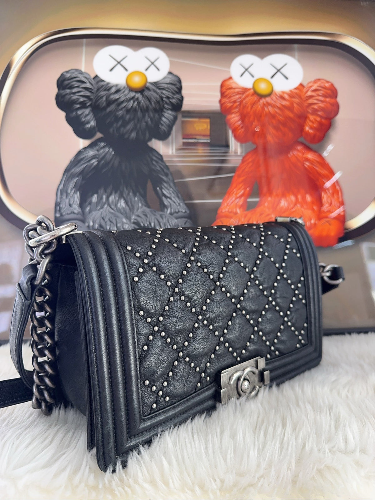 Chanel - Le Boy Medium - Leather - Black - (medium)