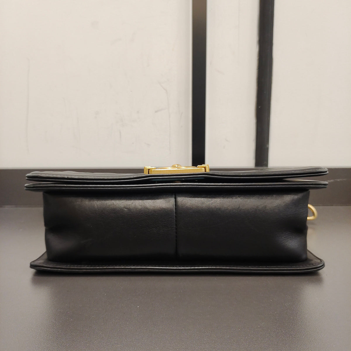 Chanel - Le Boy Medium - Leather - Black - (medium)