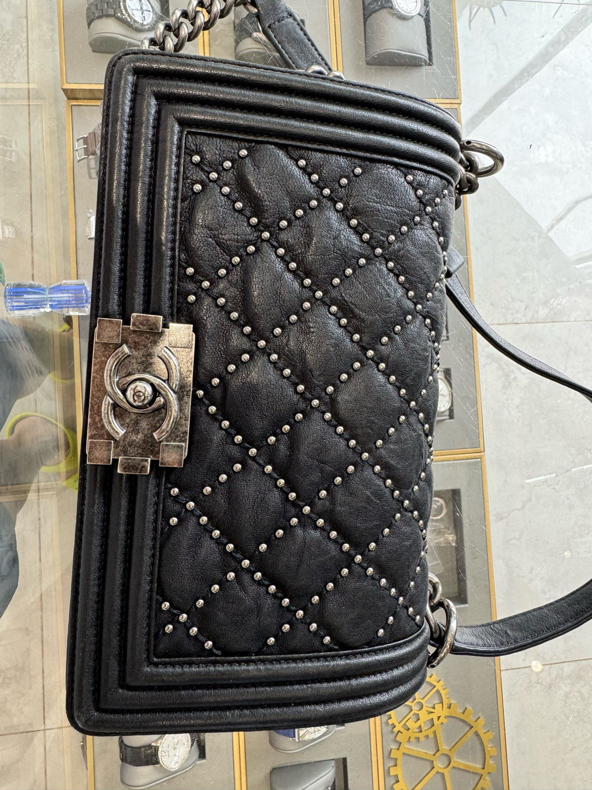 Chanel - Le Boy Medium - Leather - Black - (medium)