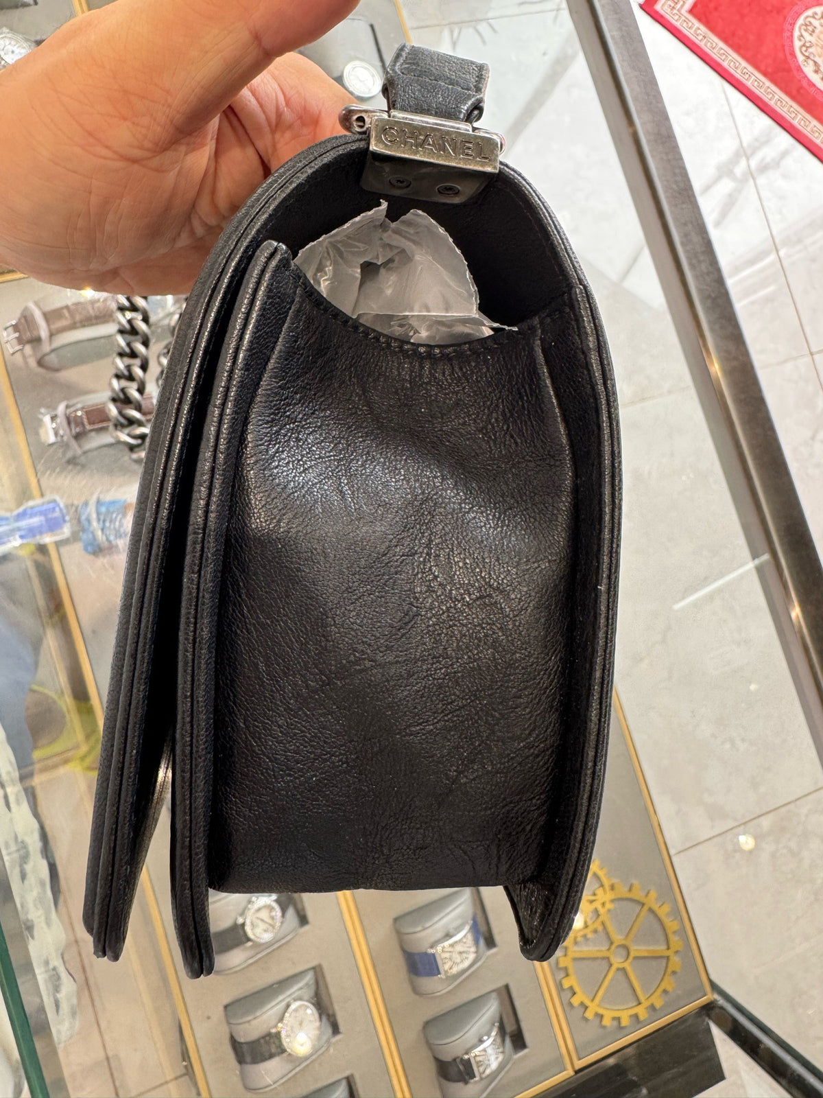 Chanel - Le Boy Medium - Leather - Black - (medium)