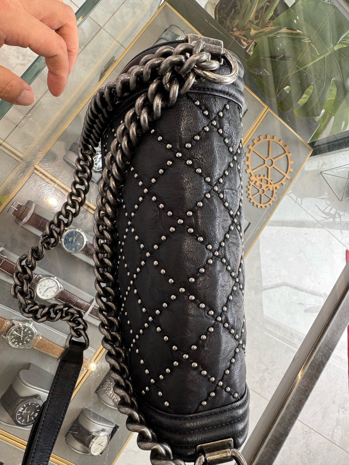 Chanel - Le Boy Medium - Leather - Black - (medium)