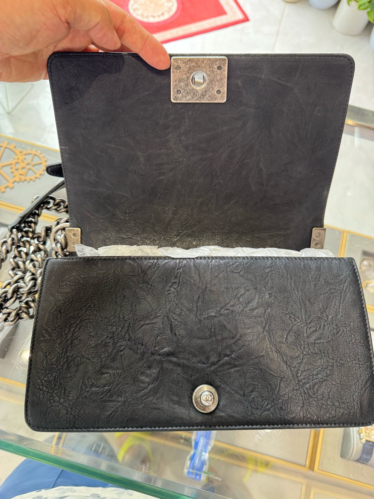 Chanel - Le Boy Medium - Leather - Black - (medium)