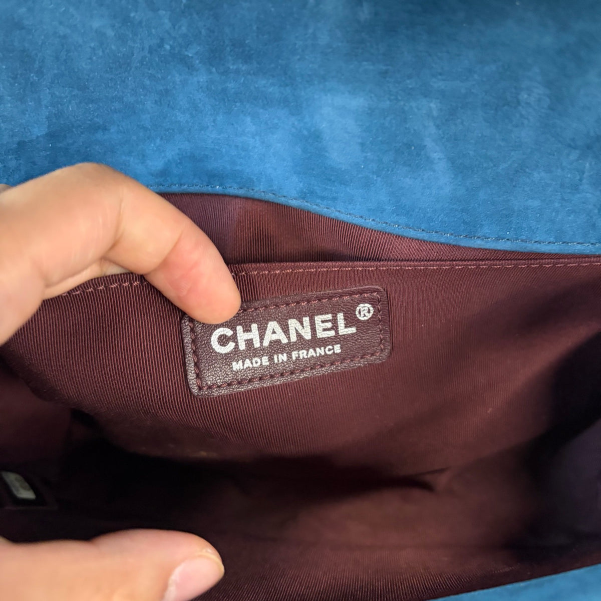 Chanel - Le Boy Medium - Velvet - Blue - (medium)
