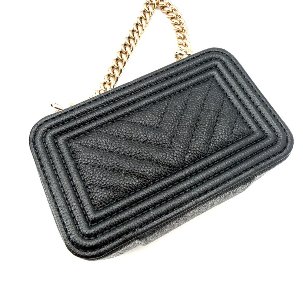 Chanel - Le Boy Mini - Leather - Black - (mini)