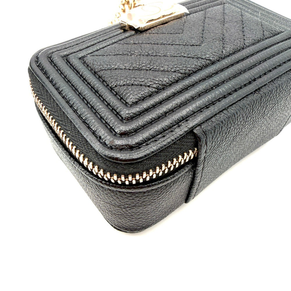 Chanel - Le Boy Mini - Leather - Black - (mini)