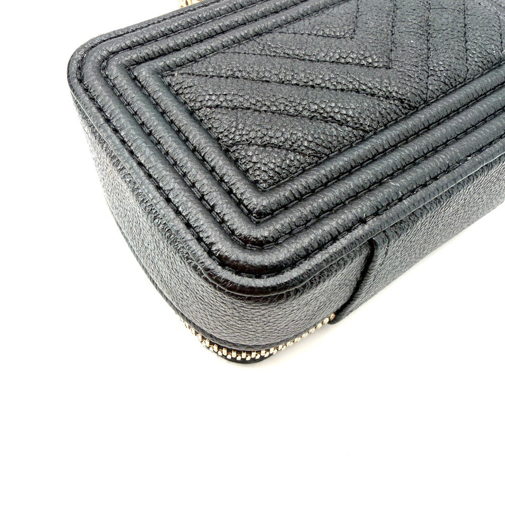 Chanel - Le Boy Mini - Leather - Black - (mini)