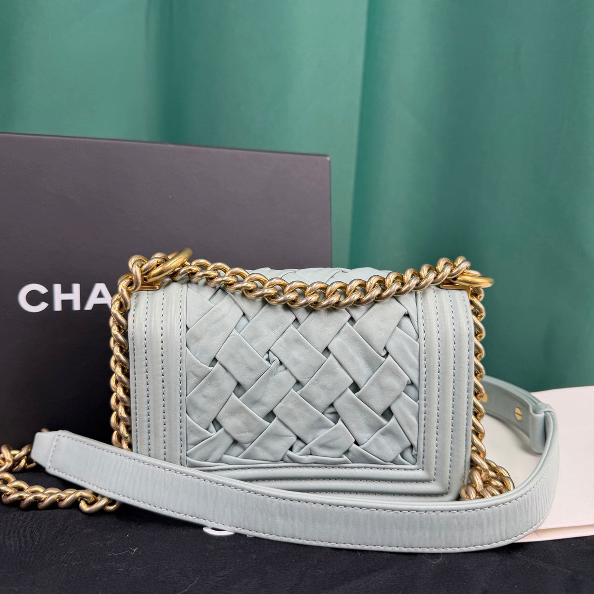 Chanel - Le Boy Mini - Leather - Blue - (mini)