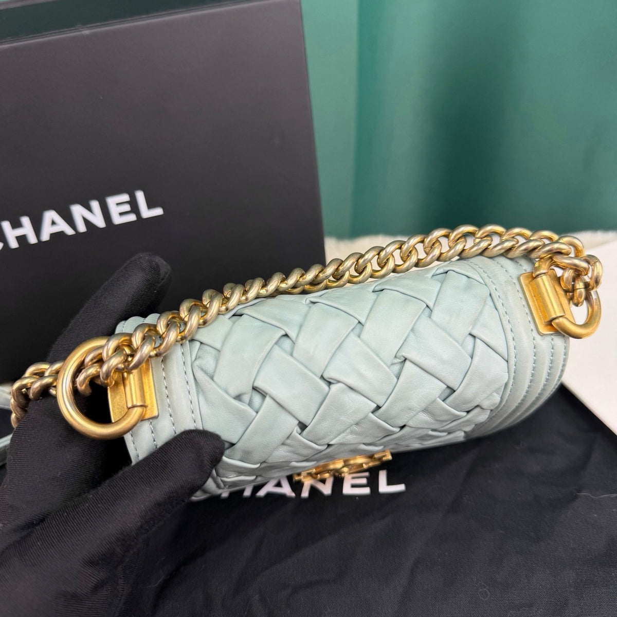 Chanel - Le Boy Mini - Leather - Blue - (mini)