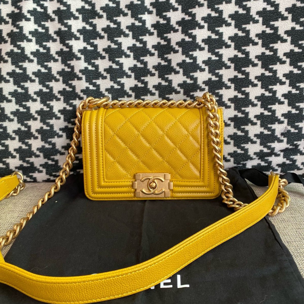 Chanel - Le Boy mini - Leather - Yellow - (mini)