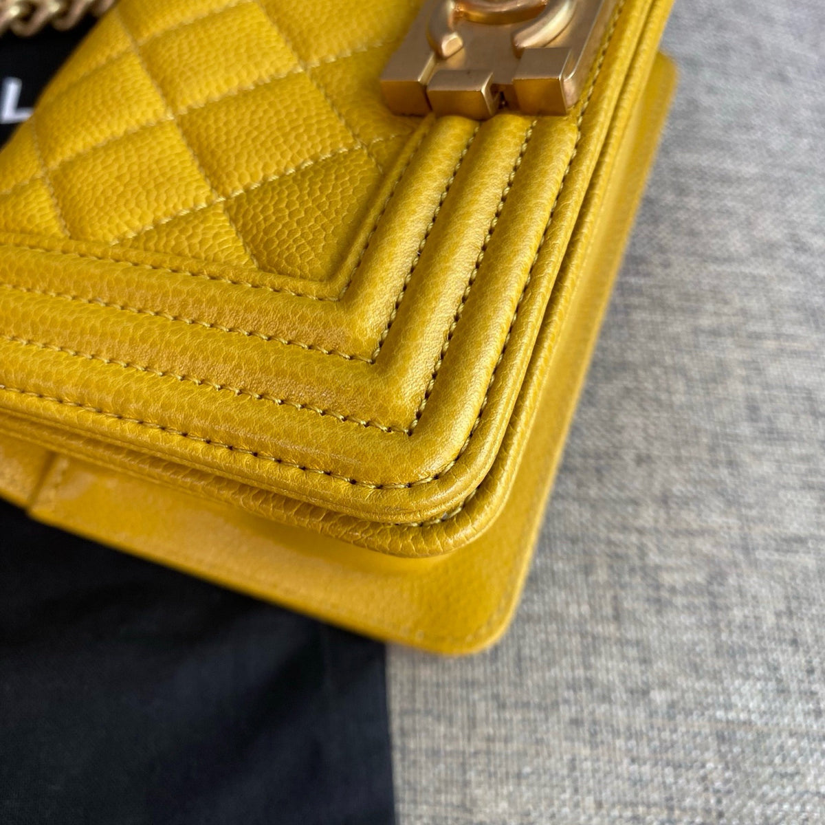 Chanel - Le Boy mini - Leather - Yellow - (mini)