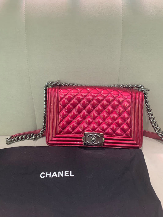 Chanel - Le Boy - Patent leather - Pink - (mini)