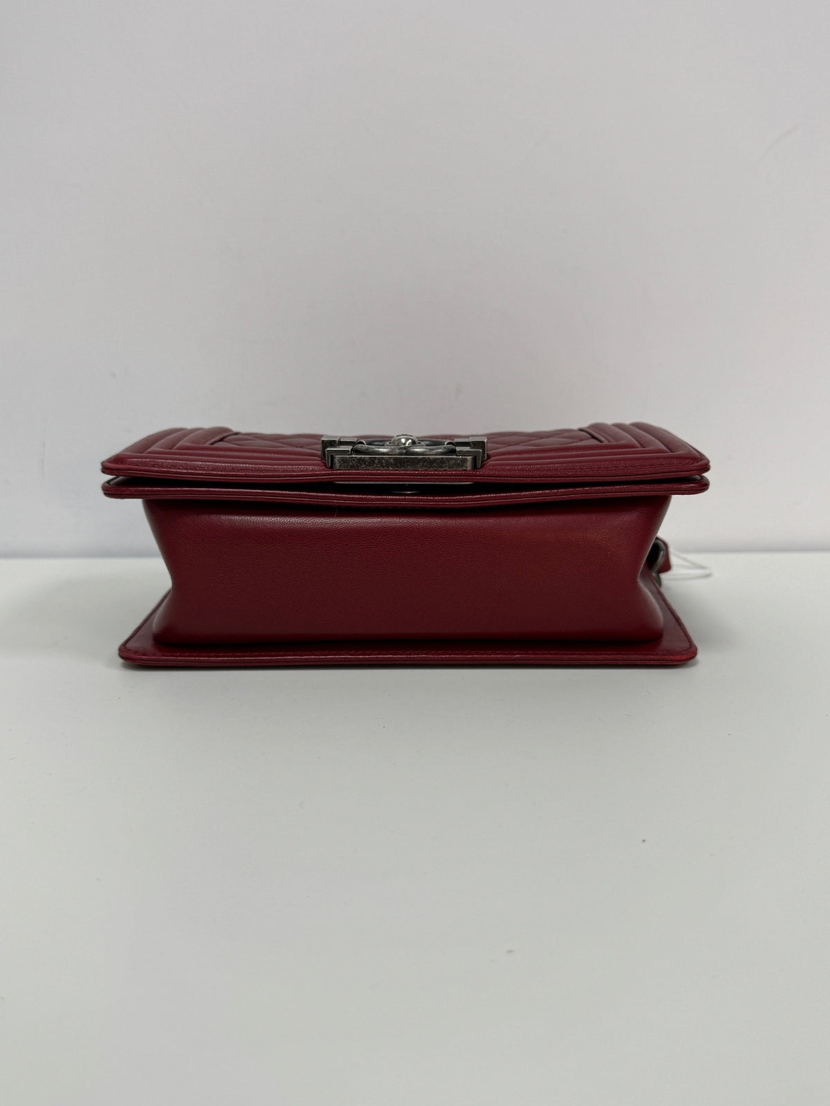 Chanel - Le Boy Small - Leather - Burgundy - (small)
