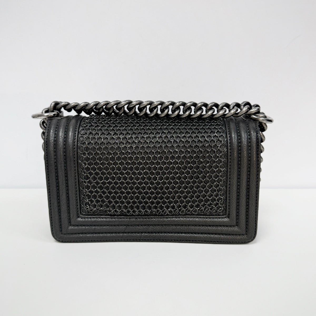 Chanel - Le Boy Small - Leather - Grey - (small)