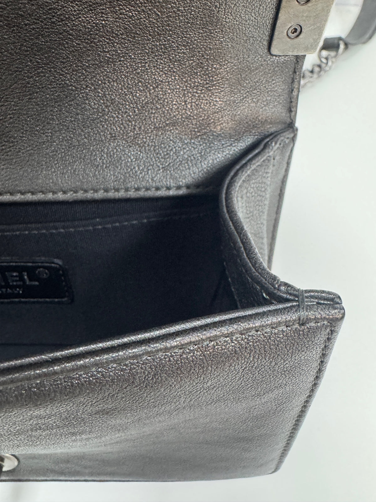 Chanel - Le Boy Small - Leather - Grey - (small)