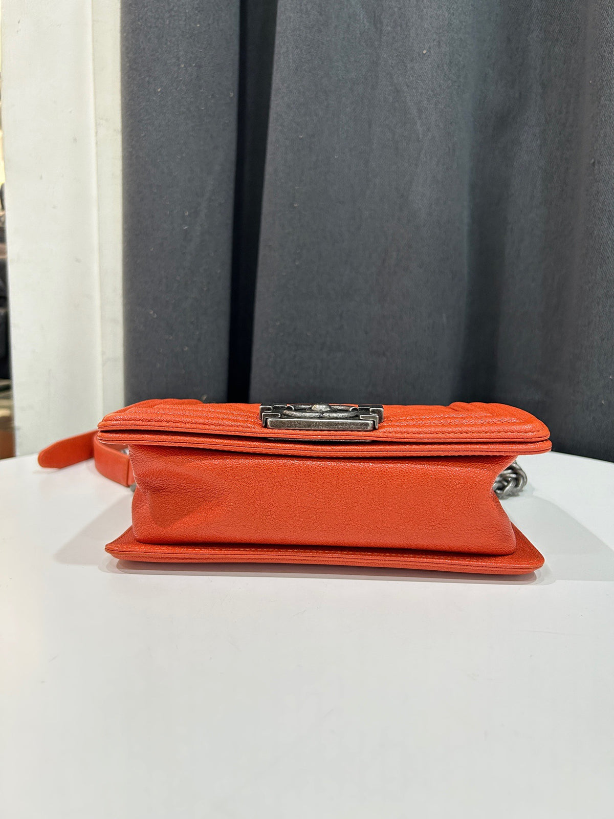 Chanel - Le Boy Small - Leather - Orange - (Small)