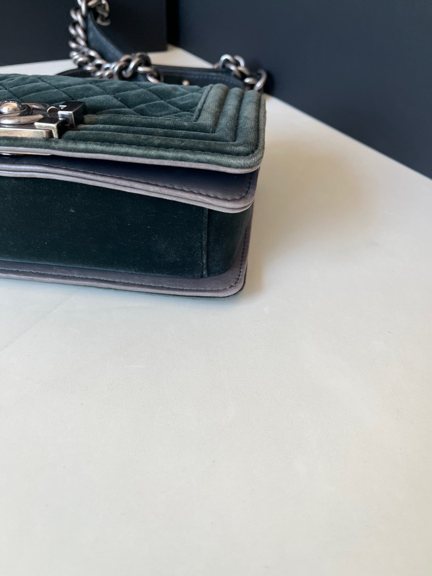 Chanel - Le Boy - Velvet - Green - (Small)