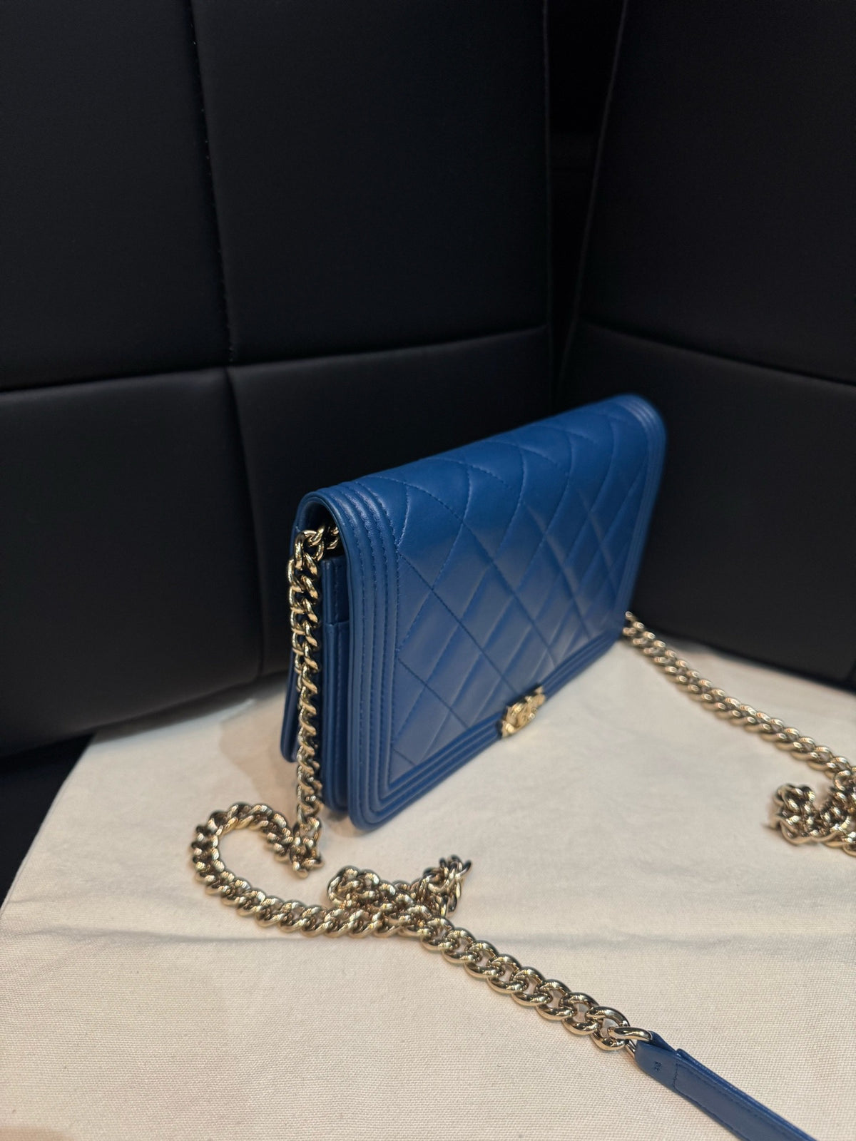 Chanel - Le Boy WOC - Leather - Blue - (mini)