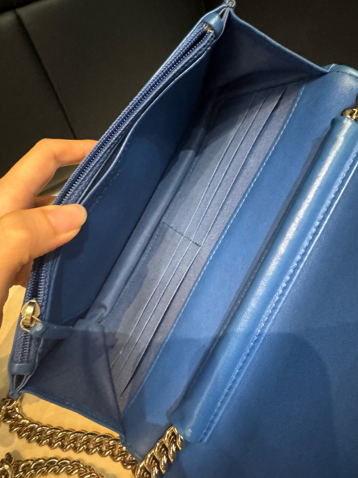 Chanel - Le Boy WOC - Leather - Blue - (mini)