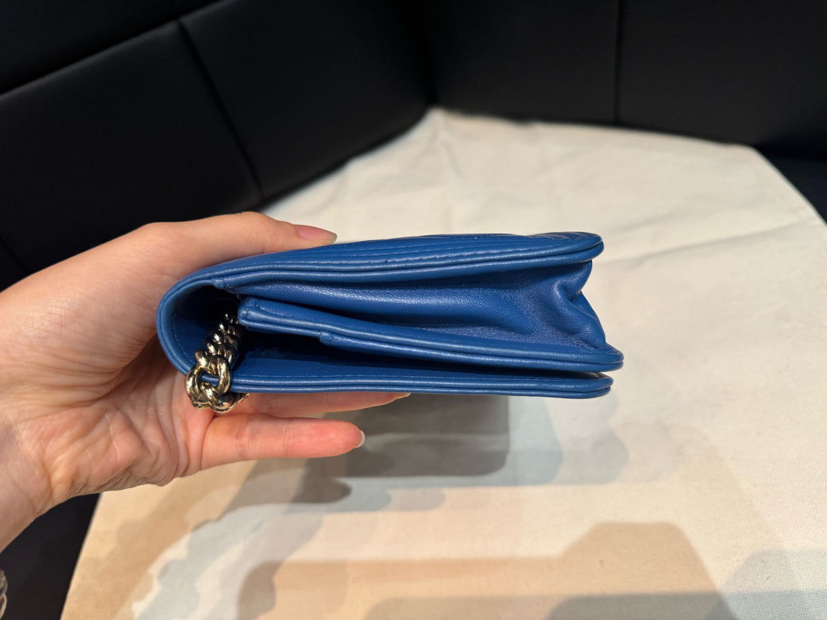 Chanel - Le Boy WOC - Leather - Blue - (mini)