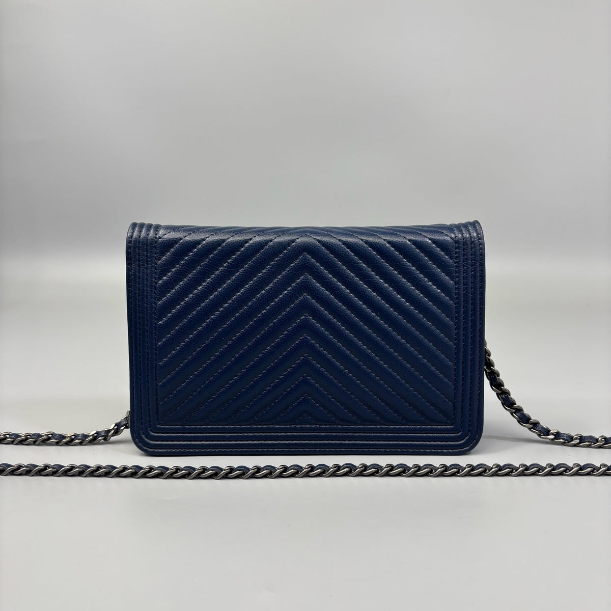 Chanel - Le Boy WOC - Leather - Navy - (small)
