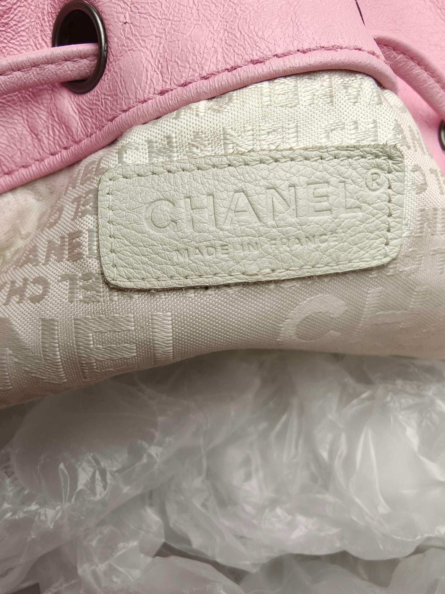 Chanel - Leaf Drawstring Bag - Calfskin - Pink - (medium)