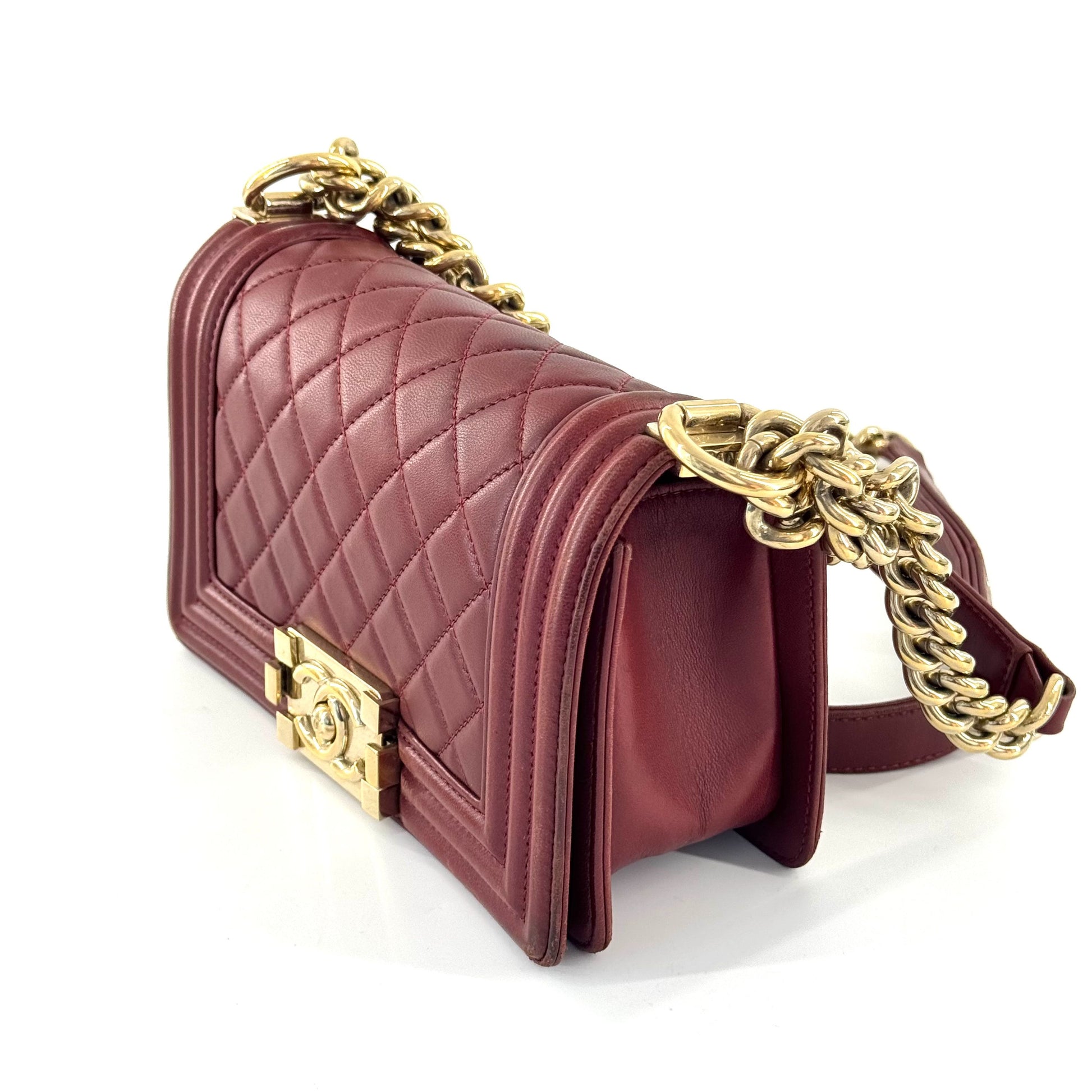 Chanel leboy Leather Burgundy - view 10