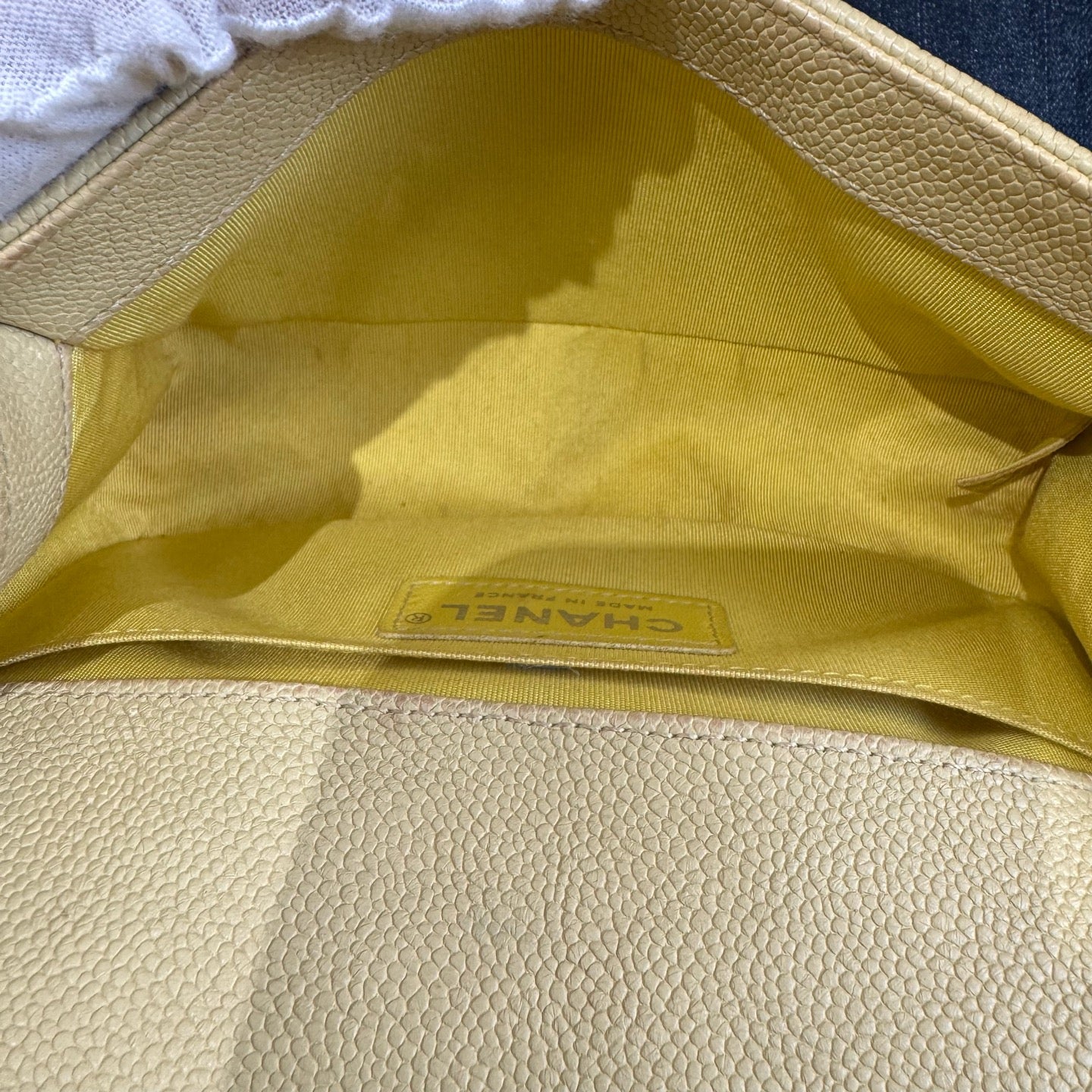 Chanel Leboy Leather Yellow - view 11