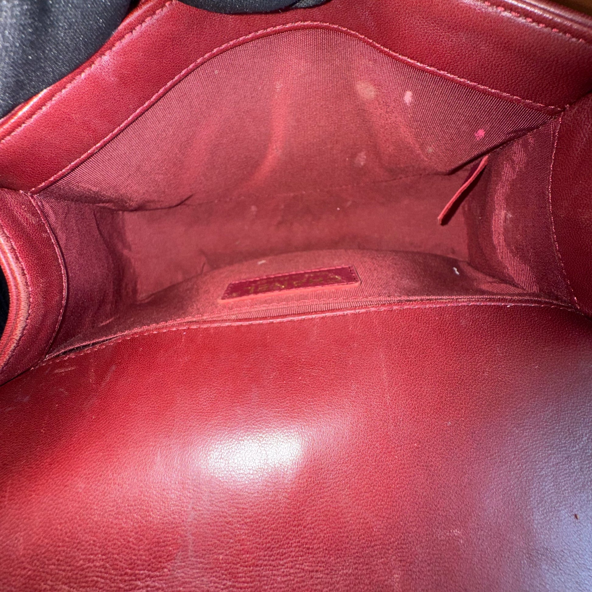 Chanel leboy Leather Burgundy - view 13
