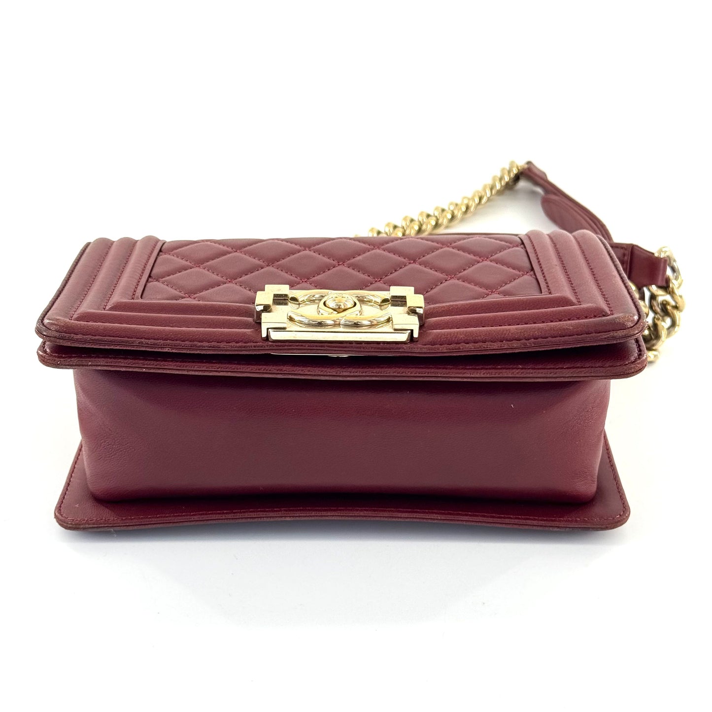 Chanel leboy Leather Burgundy - view 9