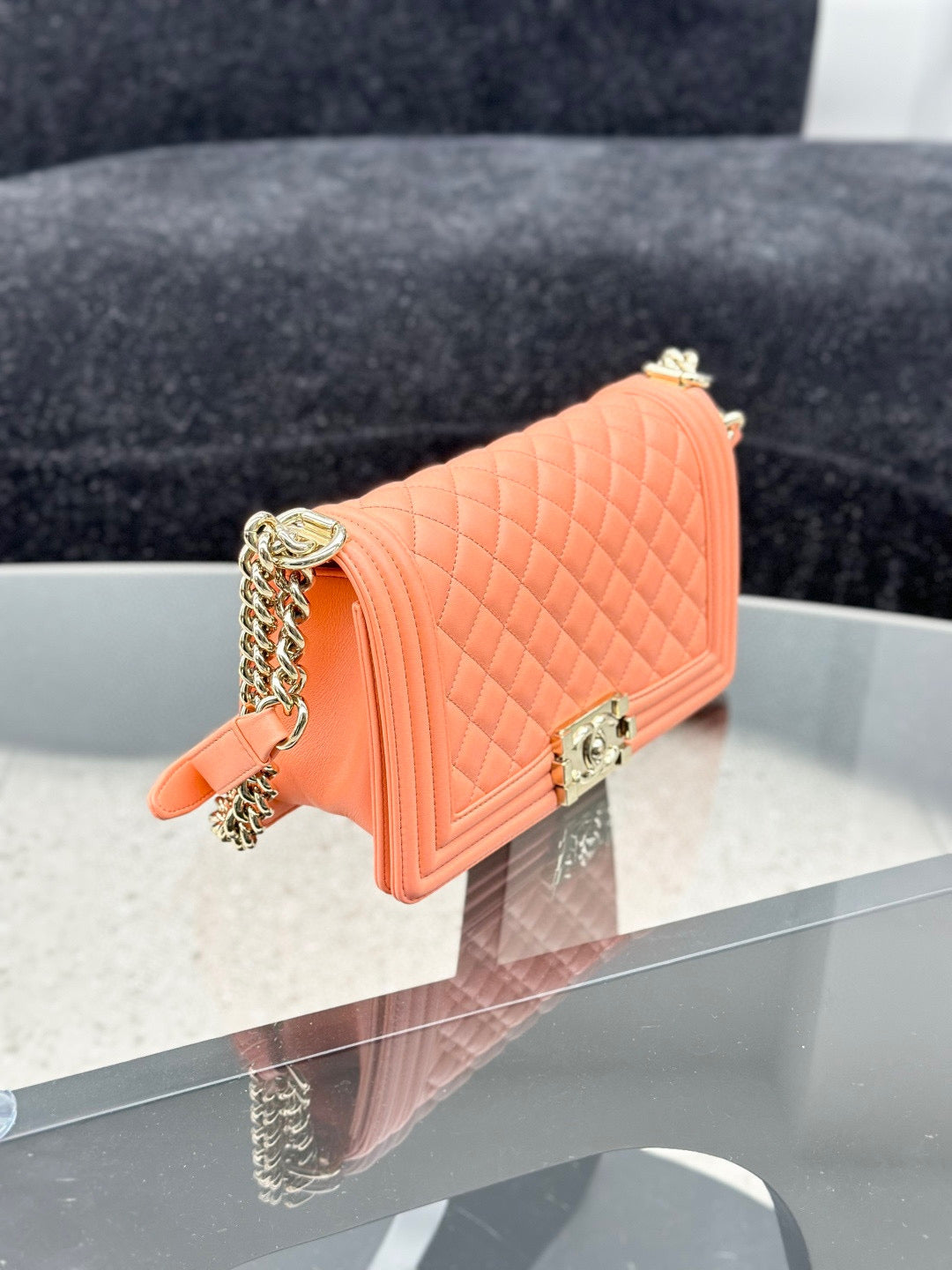 Chanel - Leboy - Calfskin - Orange - (medium)