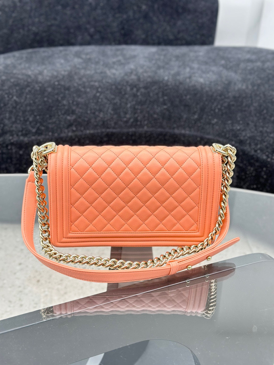 Chanel - Leboy - Calfskin - Orange - (medium)