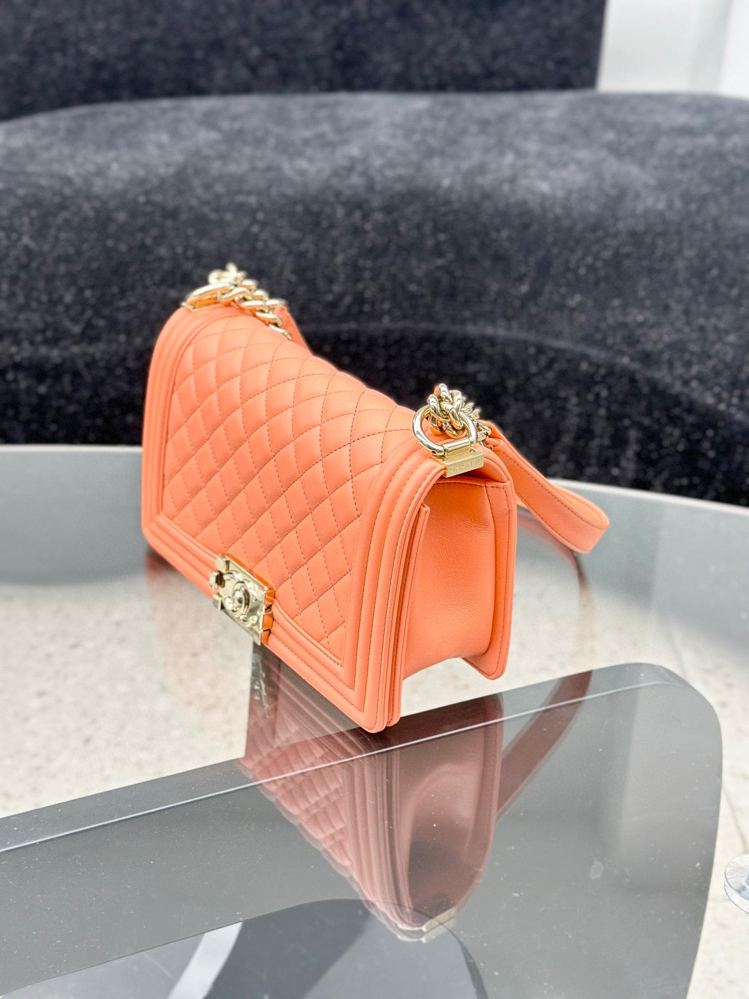 Chanel - Leboy - Calfskin - Orange - (medium)