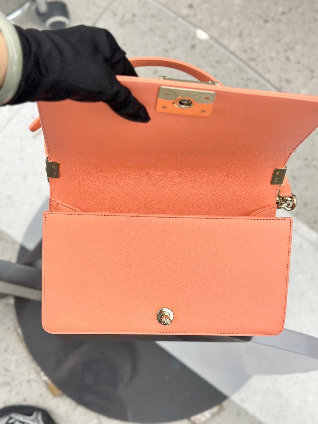 Chanel - Leboy - Calfskin - Orange - (medium)
