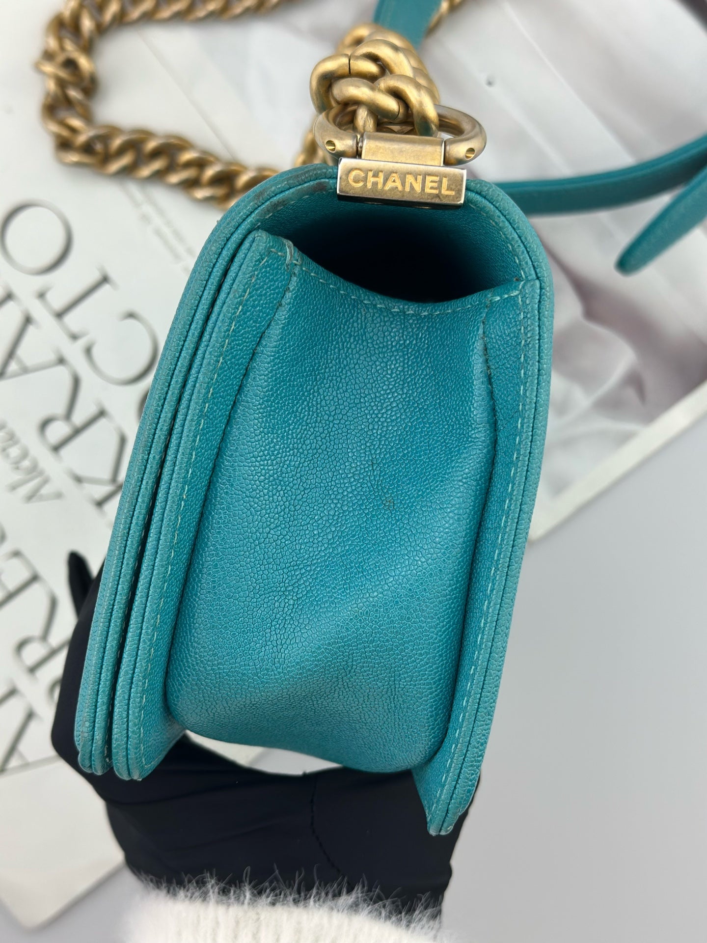 Chanel - Leboy - Leather - Blue - (small)