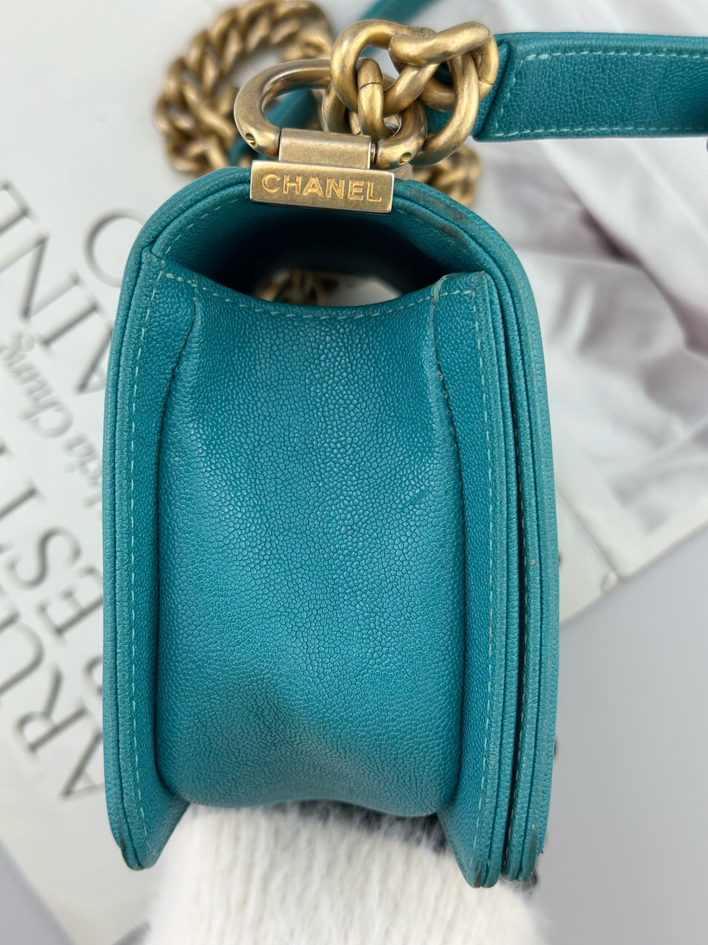 Chanel - Leboy - Leather - Blue - (small)