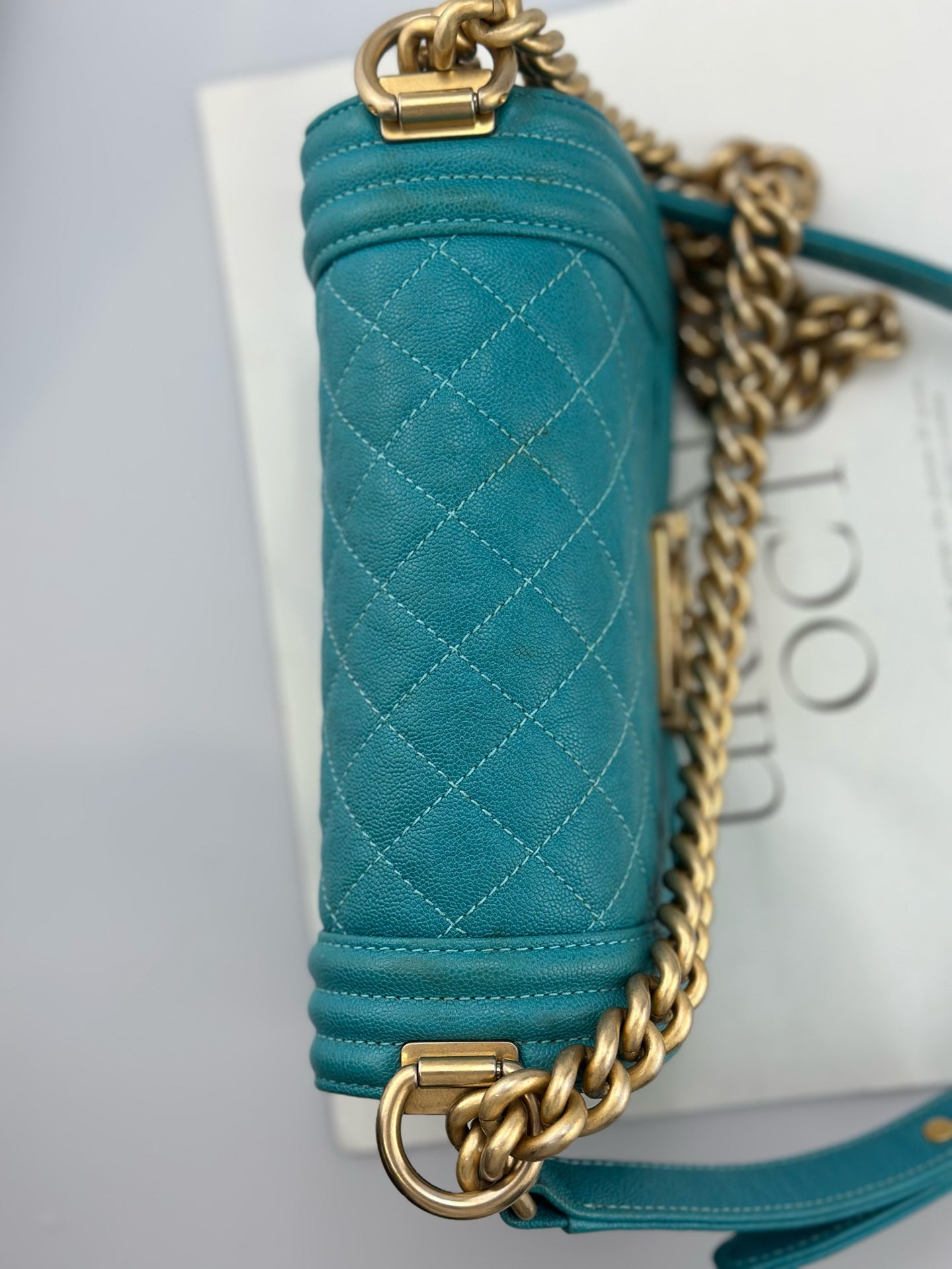 Chanel - Leboy - Leather - Blue - (small)