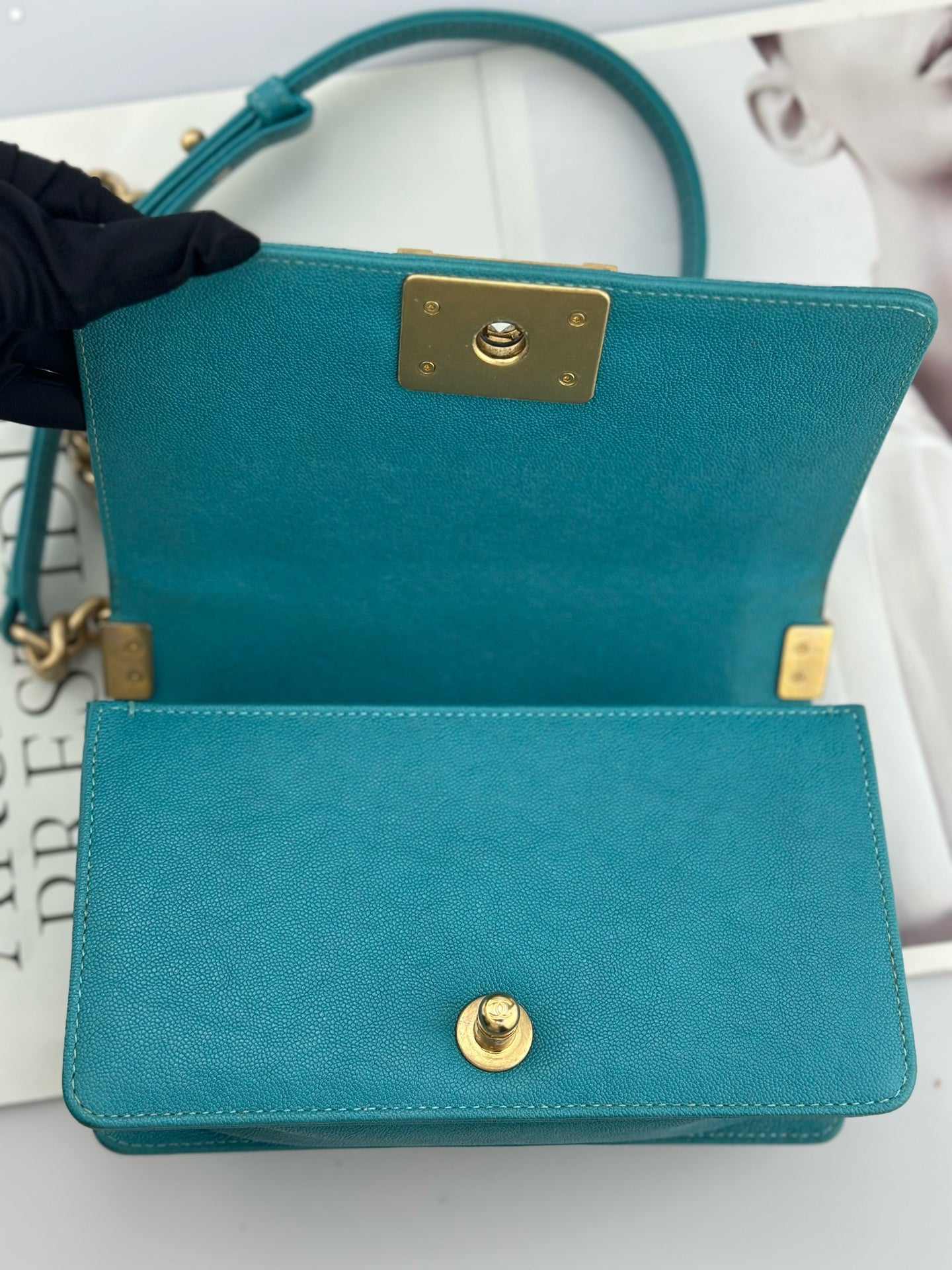 Chanel - Leboy - Leather - Blue - (small)