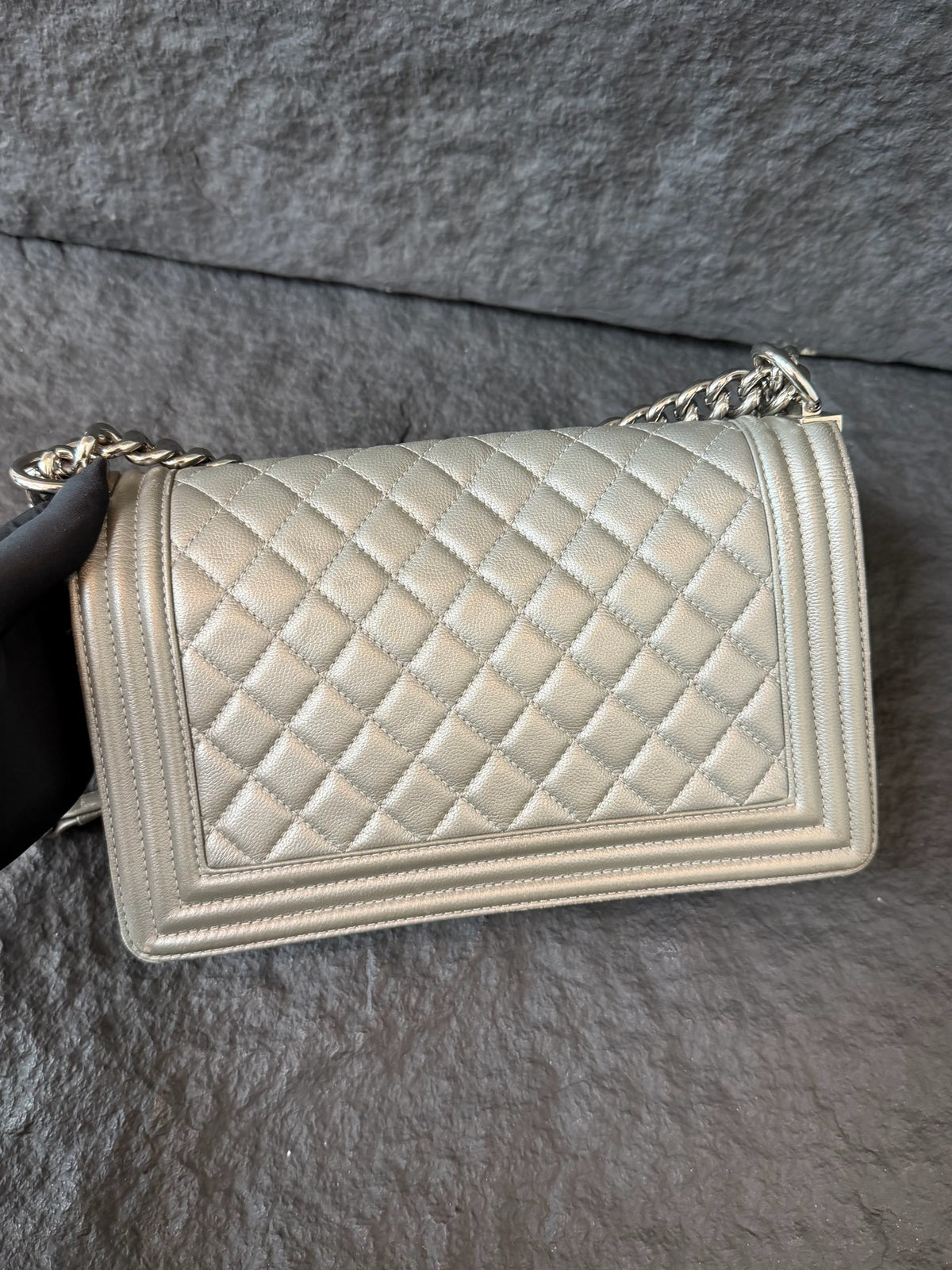 Chanel - Leboy - Leather - Silver - (medium)