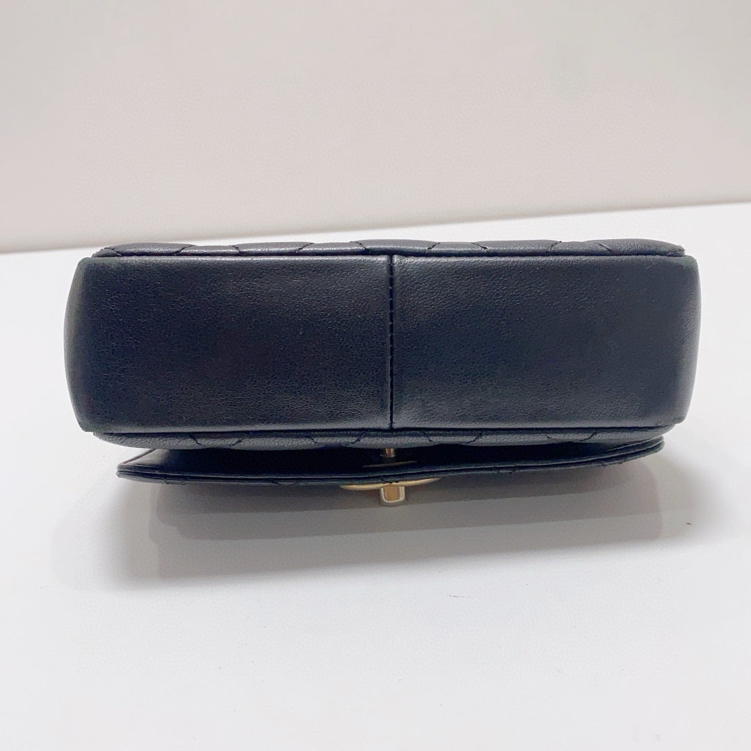 Chanel - Limited Edition Camellia Mini Rectangular Flap Bag - Lambskin leather - Black - (mini)
