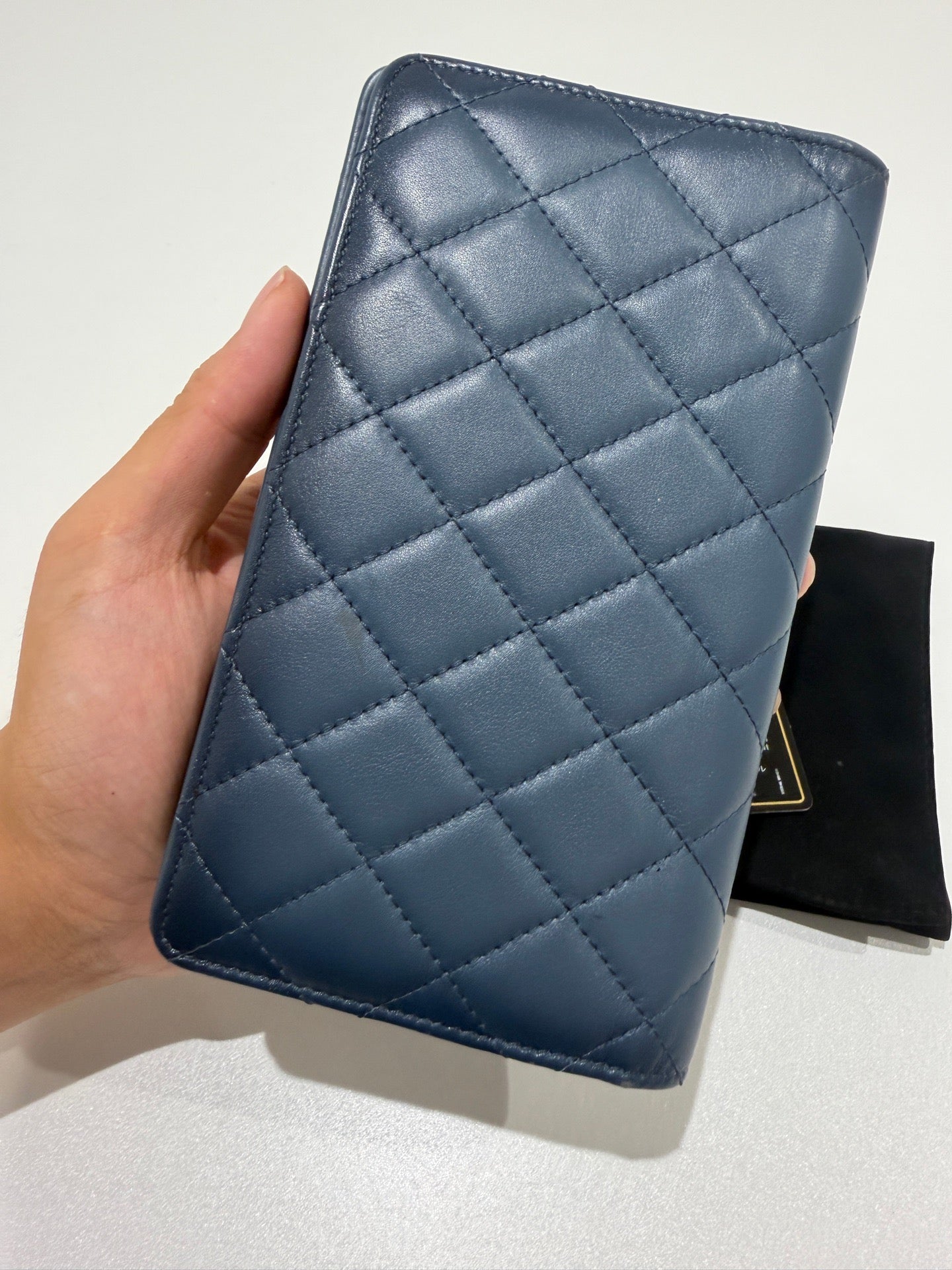 Chanel - Long Wallet - Leather - Blue