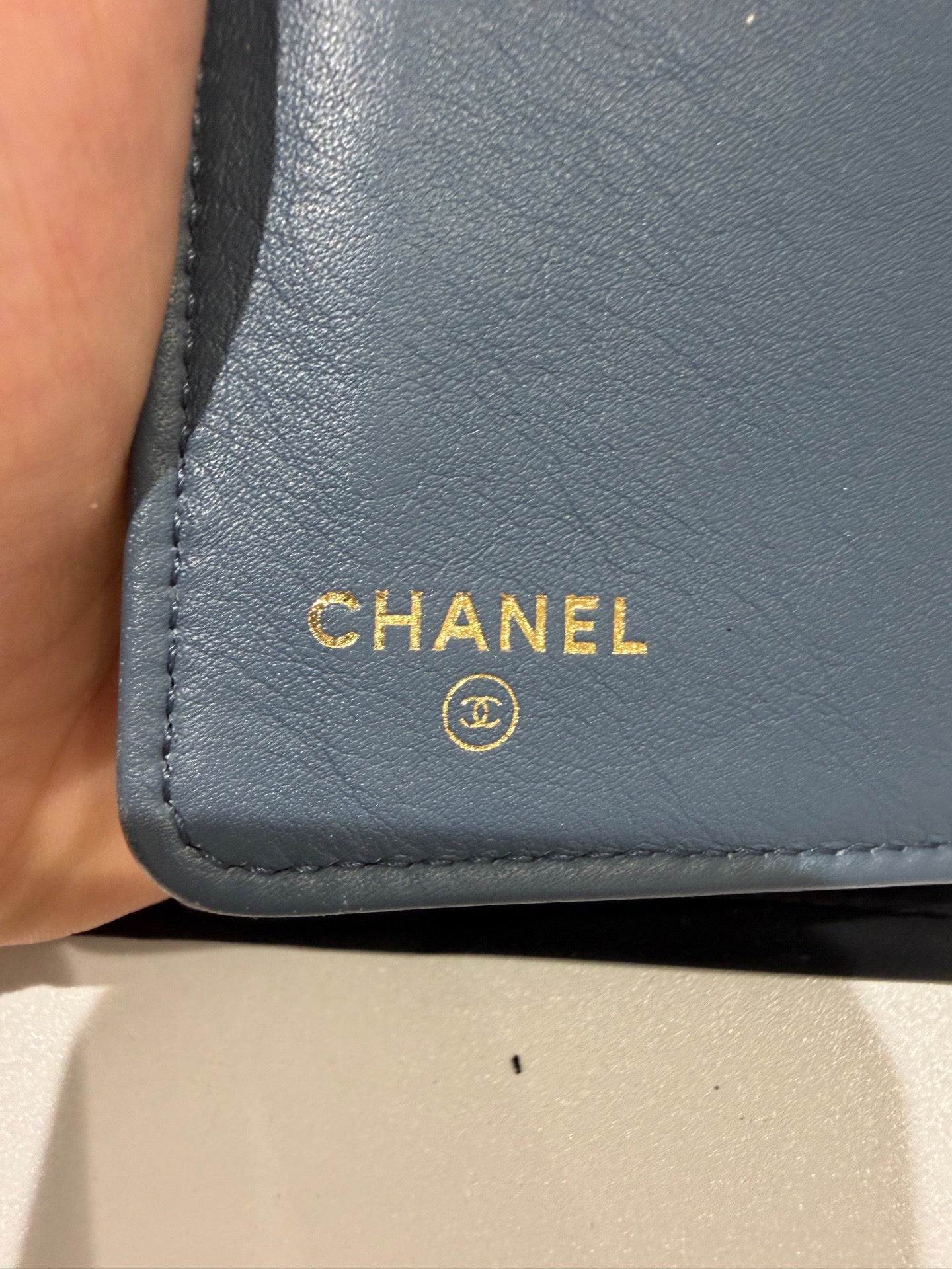 Chanel - Long Wallet - Leather - Blue