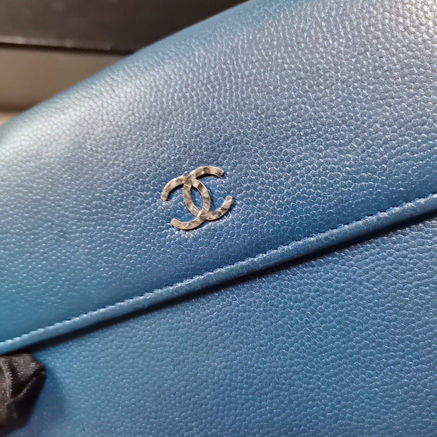 Chanel - Long Wallet - Leather - Blue - (N/A)