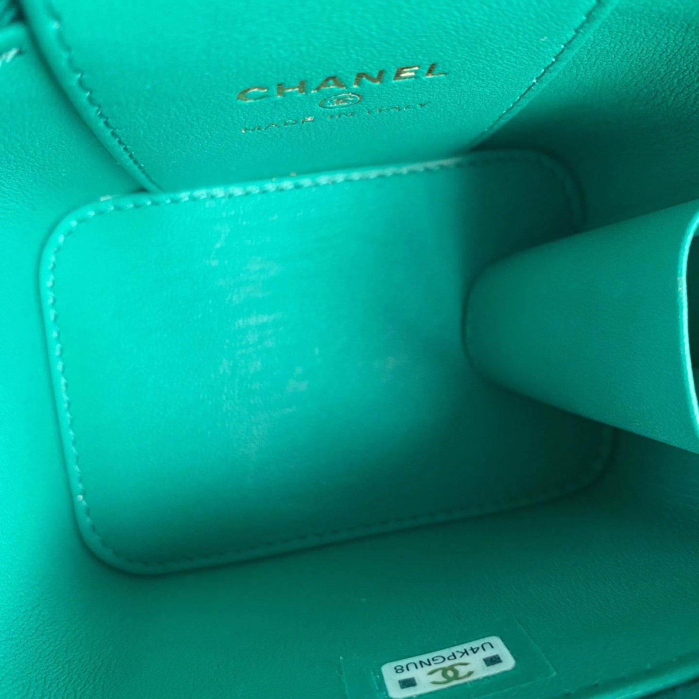Chanel - Love Heart Mini Vanity Case - Grained leather - Green - (mini)