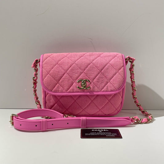 Chanel - Messenger bag - Denim - Pink - (Small)