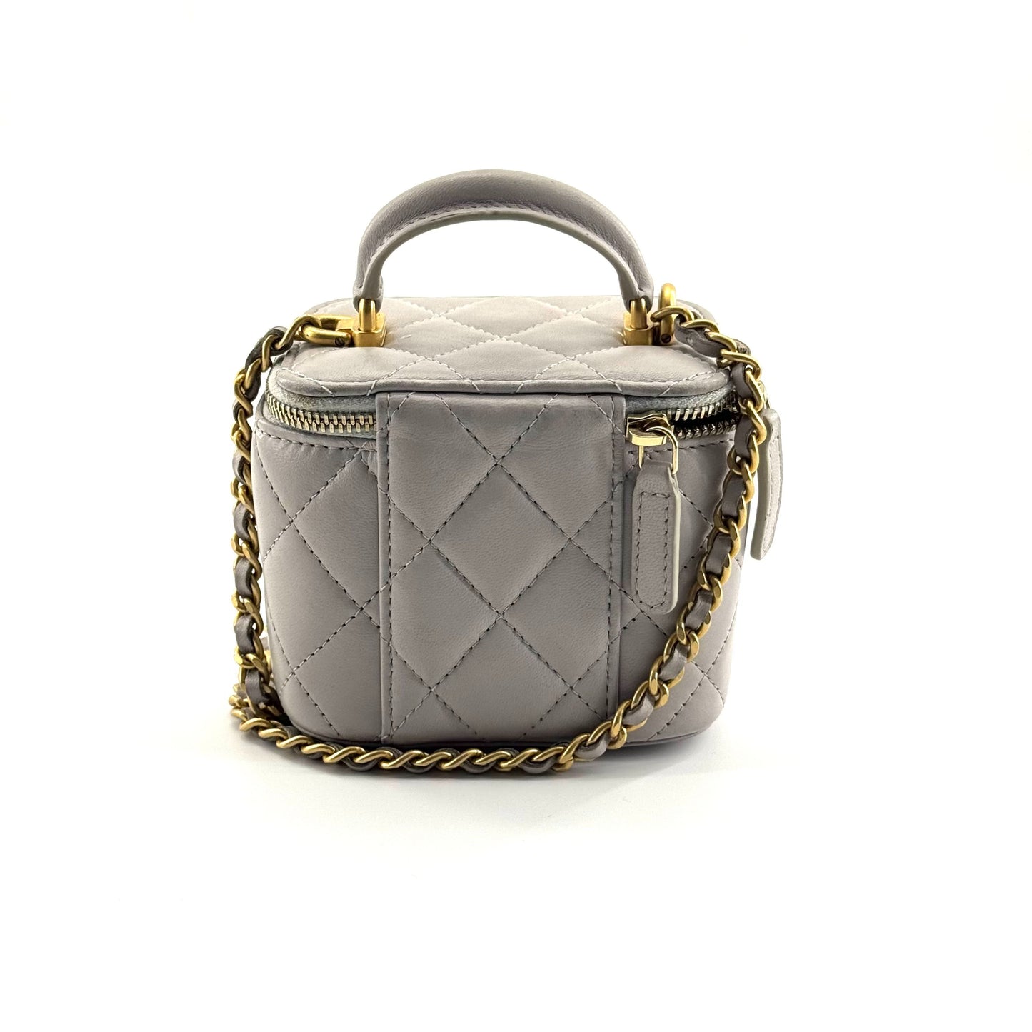 Chanel - Mini Box Bag - Leather - Grey