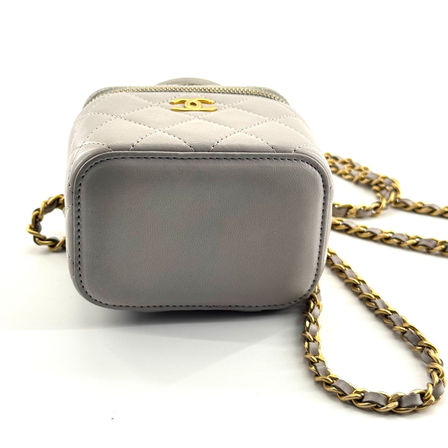 Chanel - Mini Box Bag - Leather - Grey