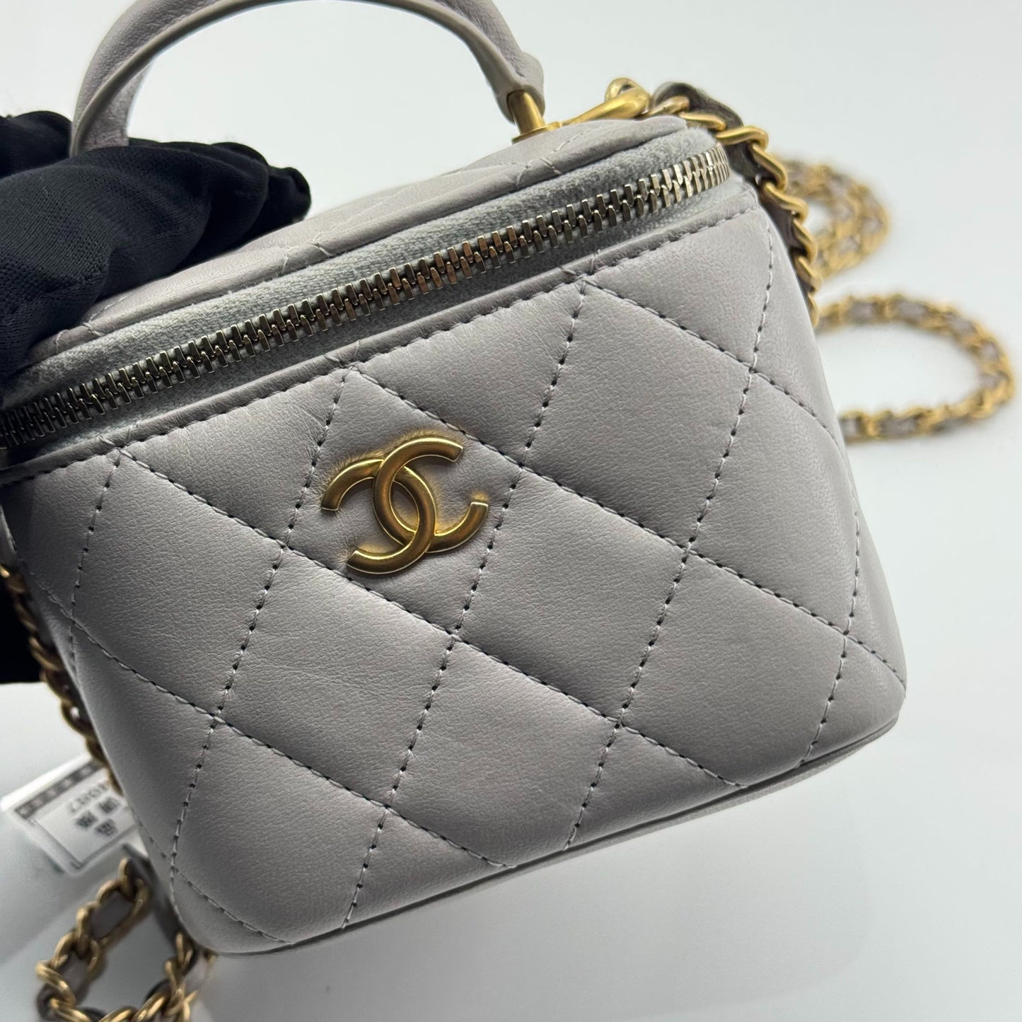 Chanel - Mini Box Bag - Leather - Grey