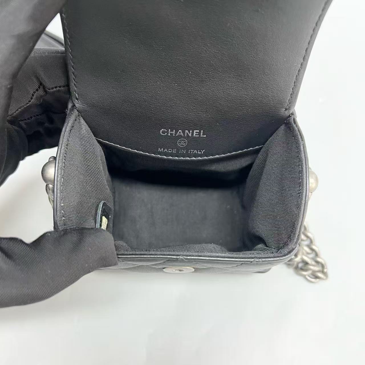 Chanel - Mini Box Bag - Lambskin leather - Black - (mini)