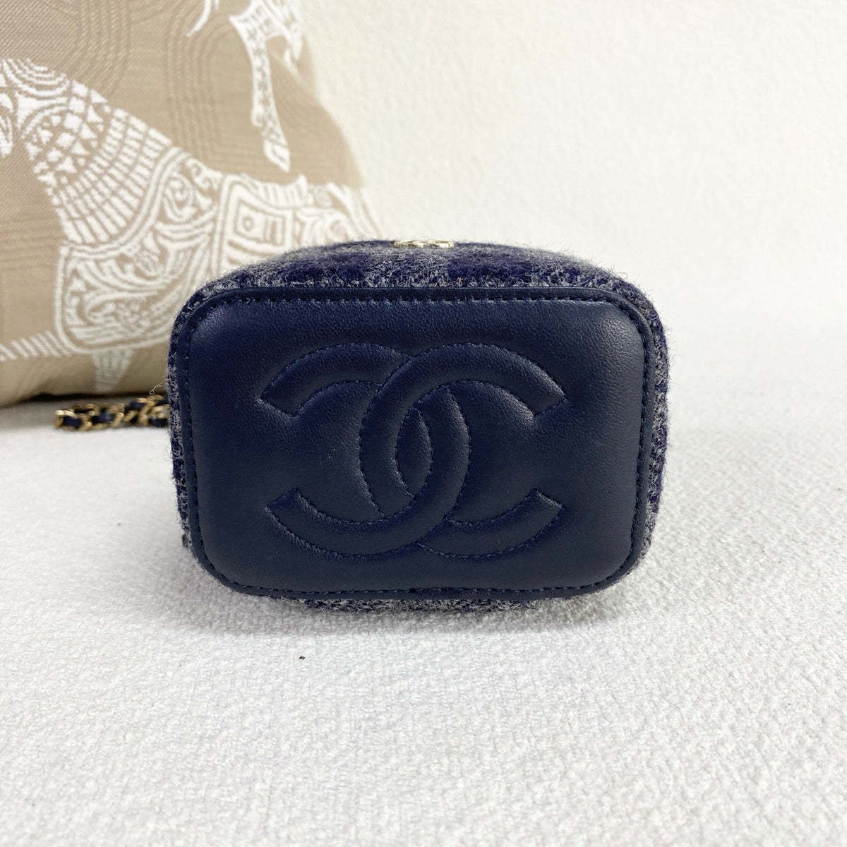 Chanel - Mini Box Bag - Tweed - Blue - (mini)
